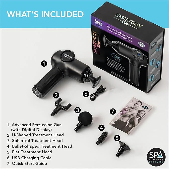 💪 SPA Sciences Smart Gun Pro  جهاز التعافي الذكي – مساج عميق للعضلات بتقنية متطورة